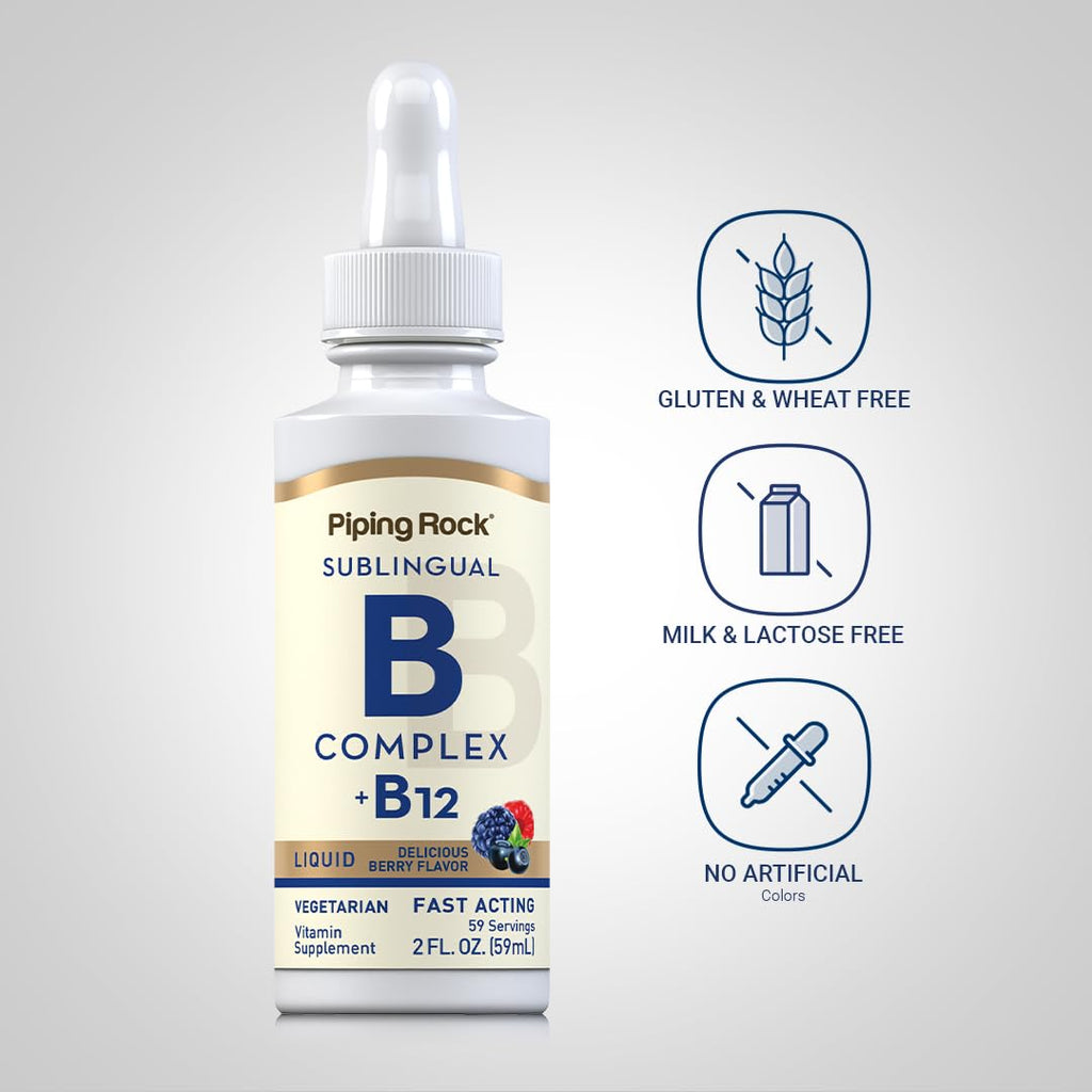 Vitamin B Complex with B12 Liquid Drops 1200 mcg 2 oz D441177