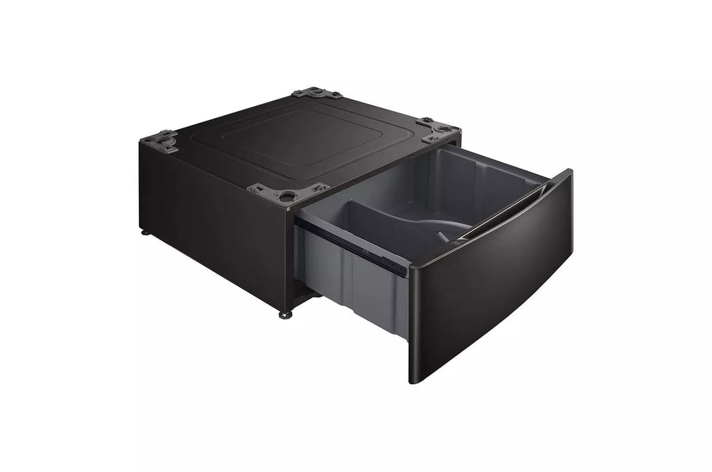 29 in. Laundry Pedestal with Storage Drawer in Black Steel D342090