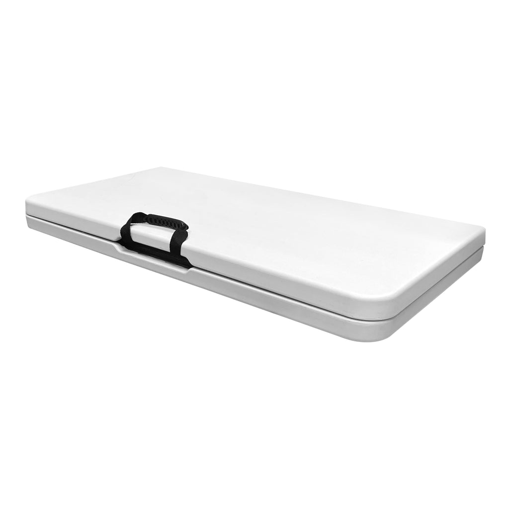 White Square Folding Table with Carry Handle C5035