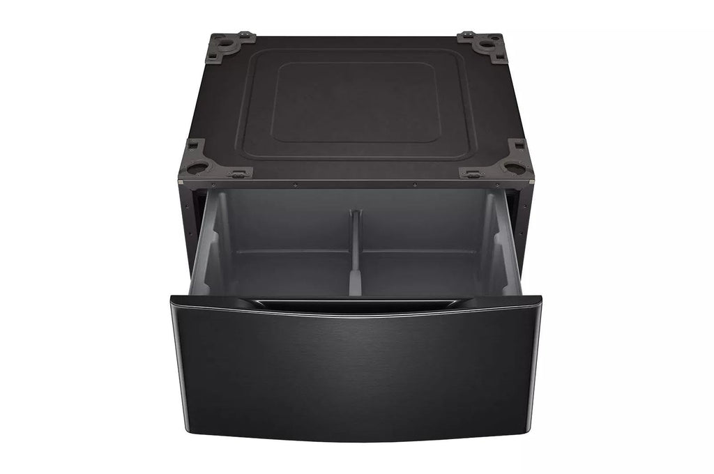 29 in. Laundry Pedestal with Storage Drawer in Black Steel D342090