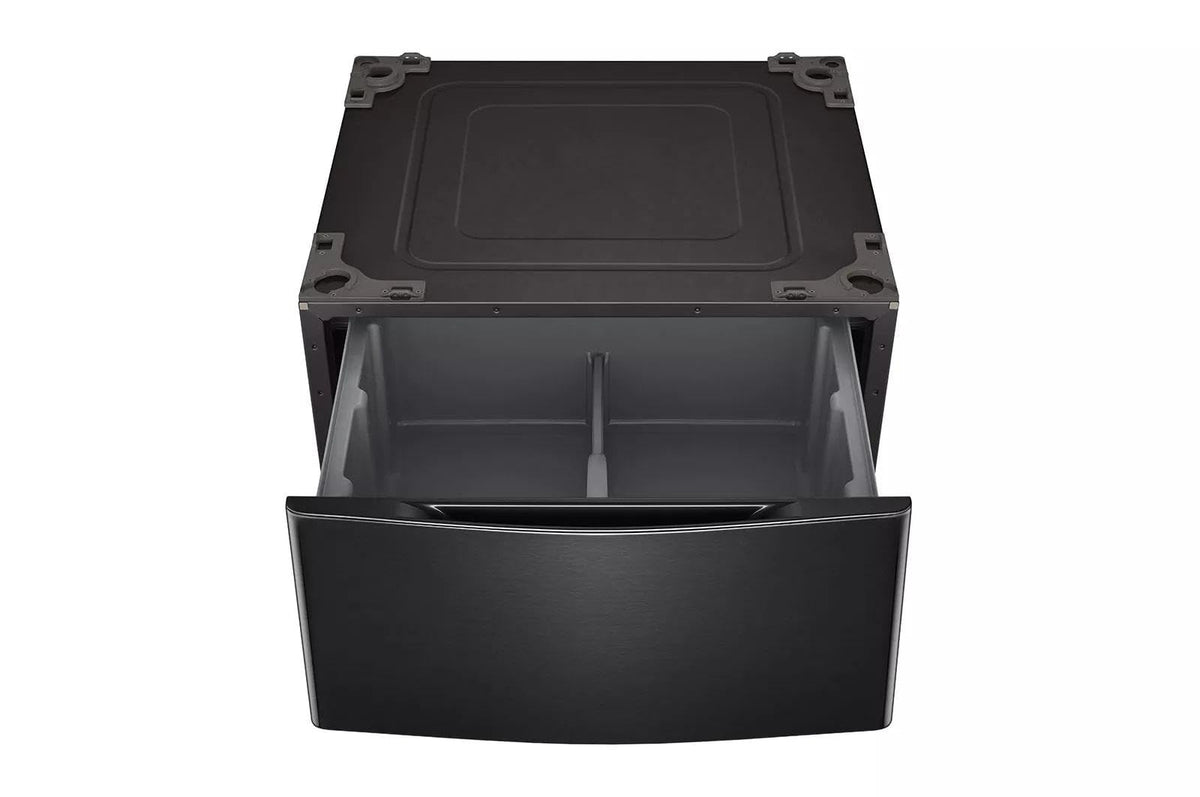 29 in. Laundry Pedestal with Storage Drawer in Black Steel D342090