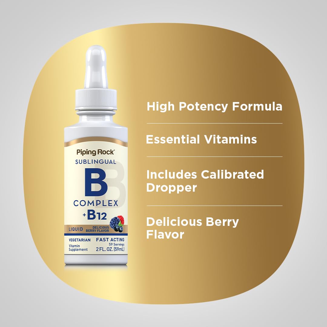 Vitamin B Complex with B12 Liquid Drops 1200 mcg 2 oz D441177