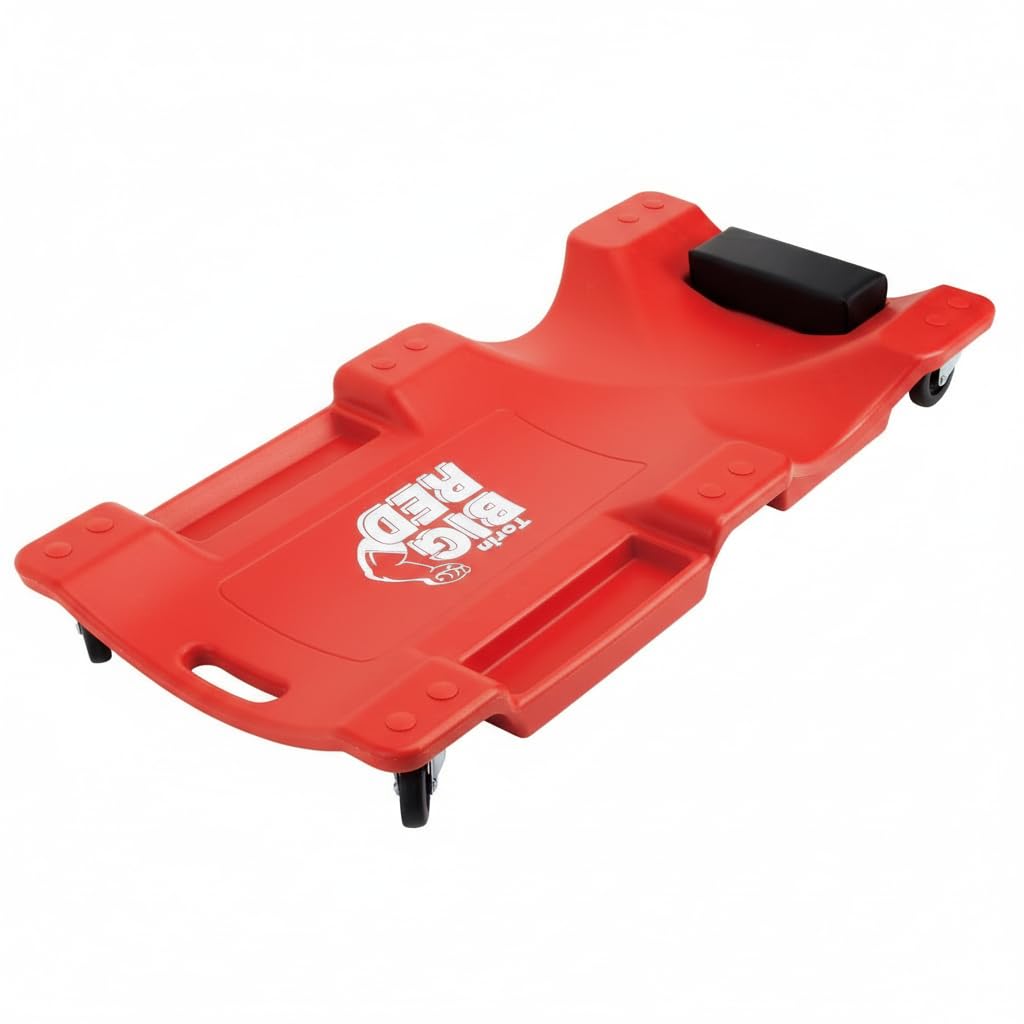 40" Plastic Rolling Creeper with Padded Headrest and 6 Casters O1908