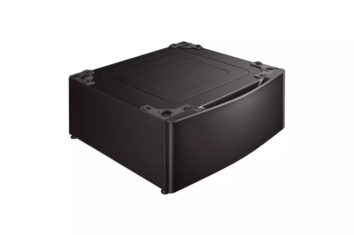 29 in. Laundry Pedestal with Storage Drawer in Black Steel D342090