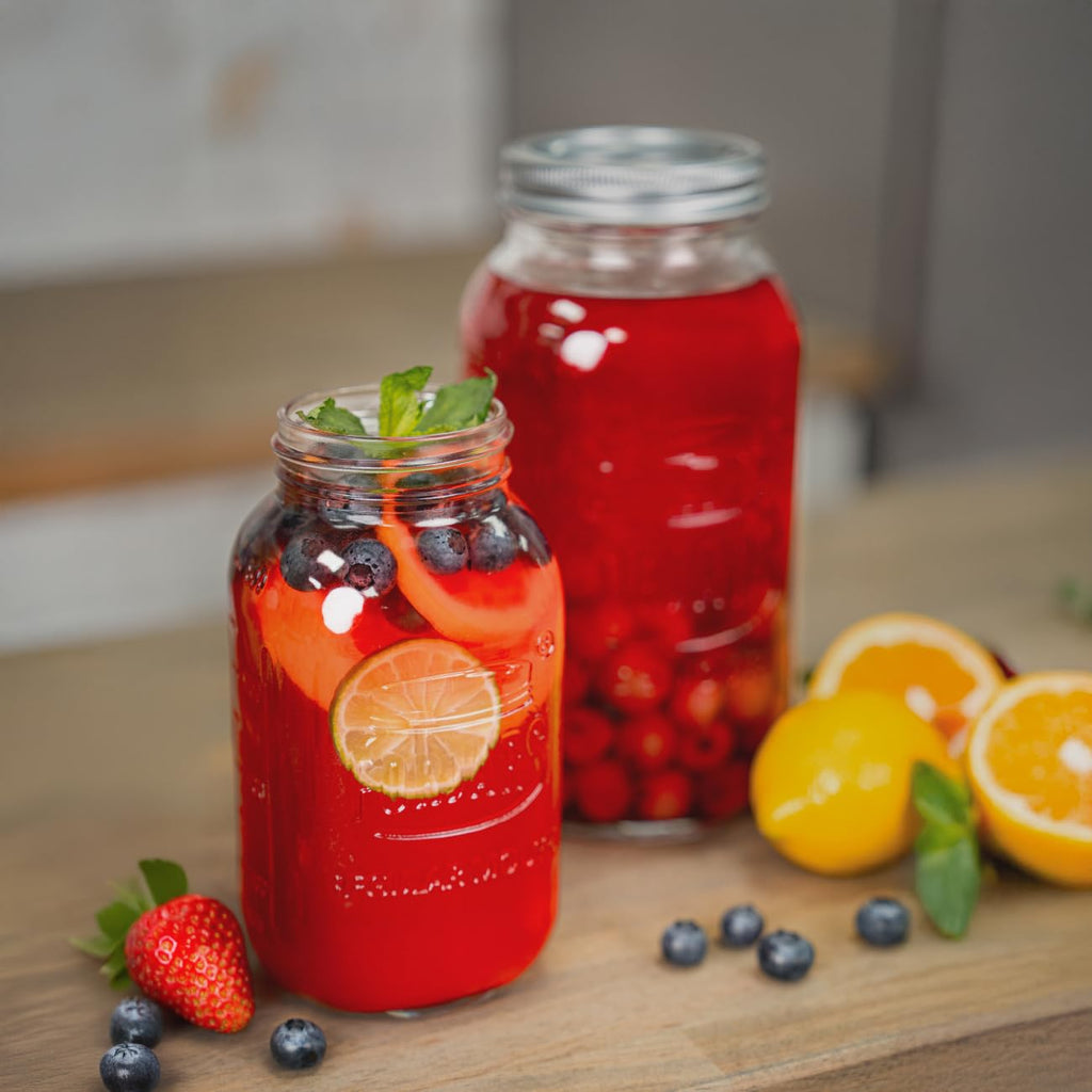 16oz Wide Mouth Glass Canning Jars 12-Pack V17548
