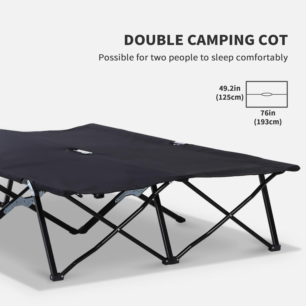 2 Person Folding Camping Cot with Carry Bag, 300 lbs Capacity G29017