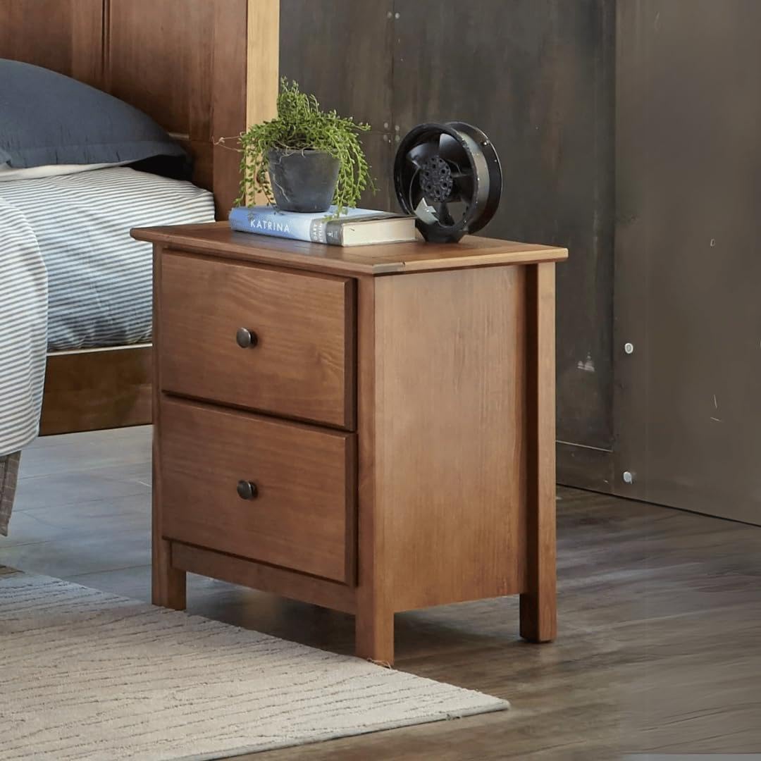 2-Drawer Solid Wood Nightstand B52860