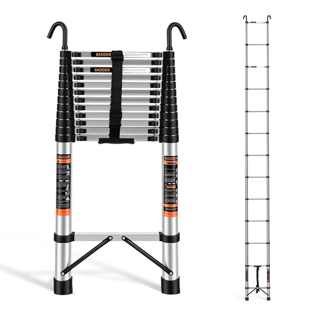 16.5 ft Telescoping Ladder with Hooks 330 lbs X64555