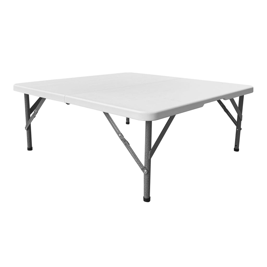White Square Folding Table with Carry Handle C5035