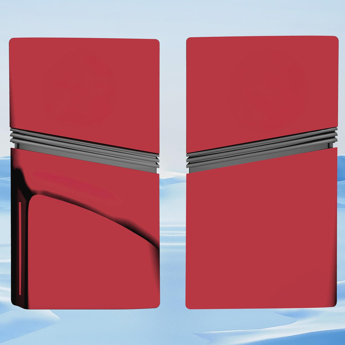 Red Matte ABS PS5 Pro Disc Edition Cover Plates E83935