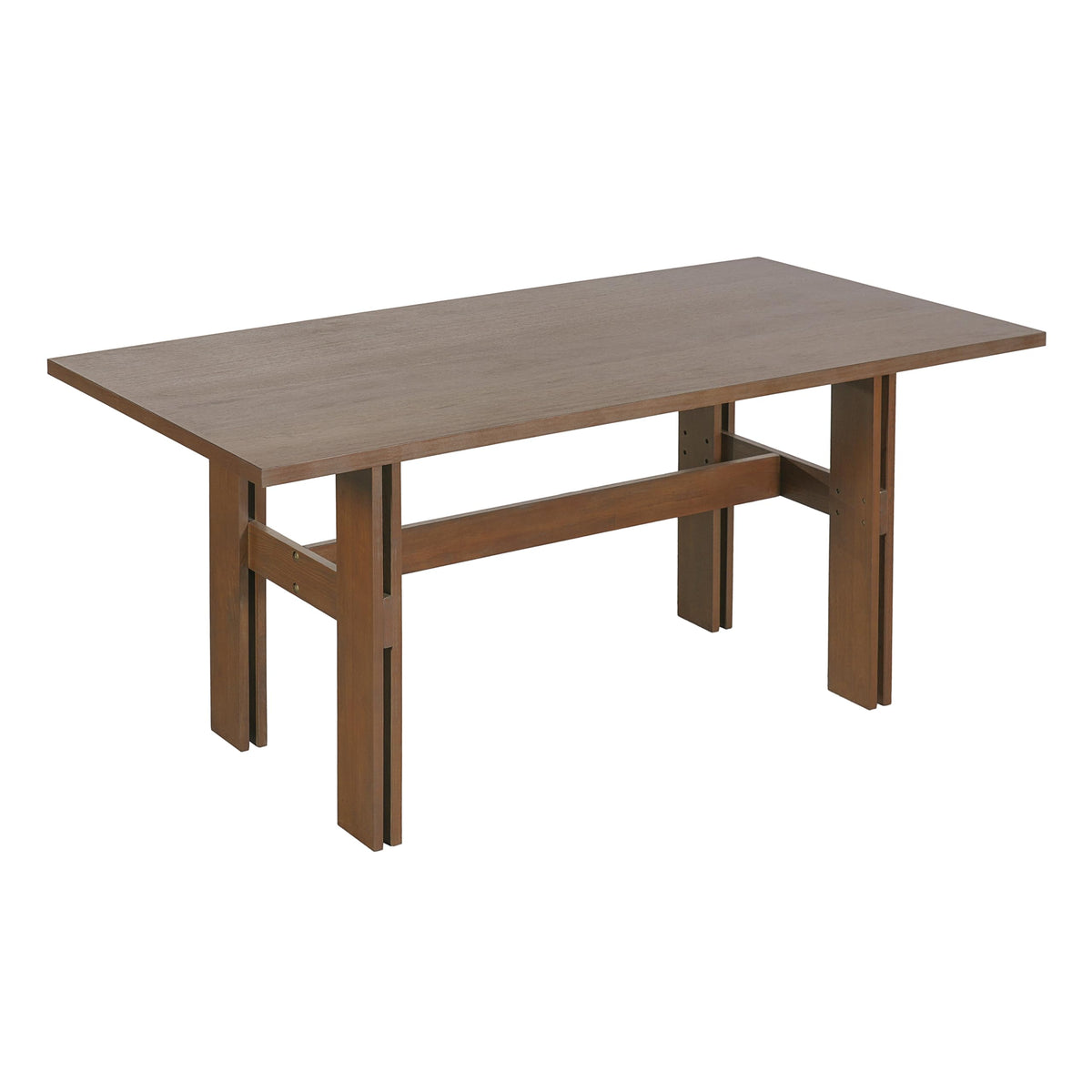 7-Piece Rubber Wood Dining Table Set with Chairs B802927