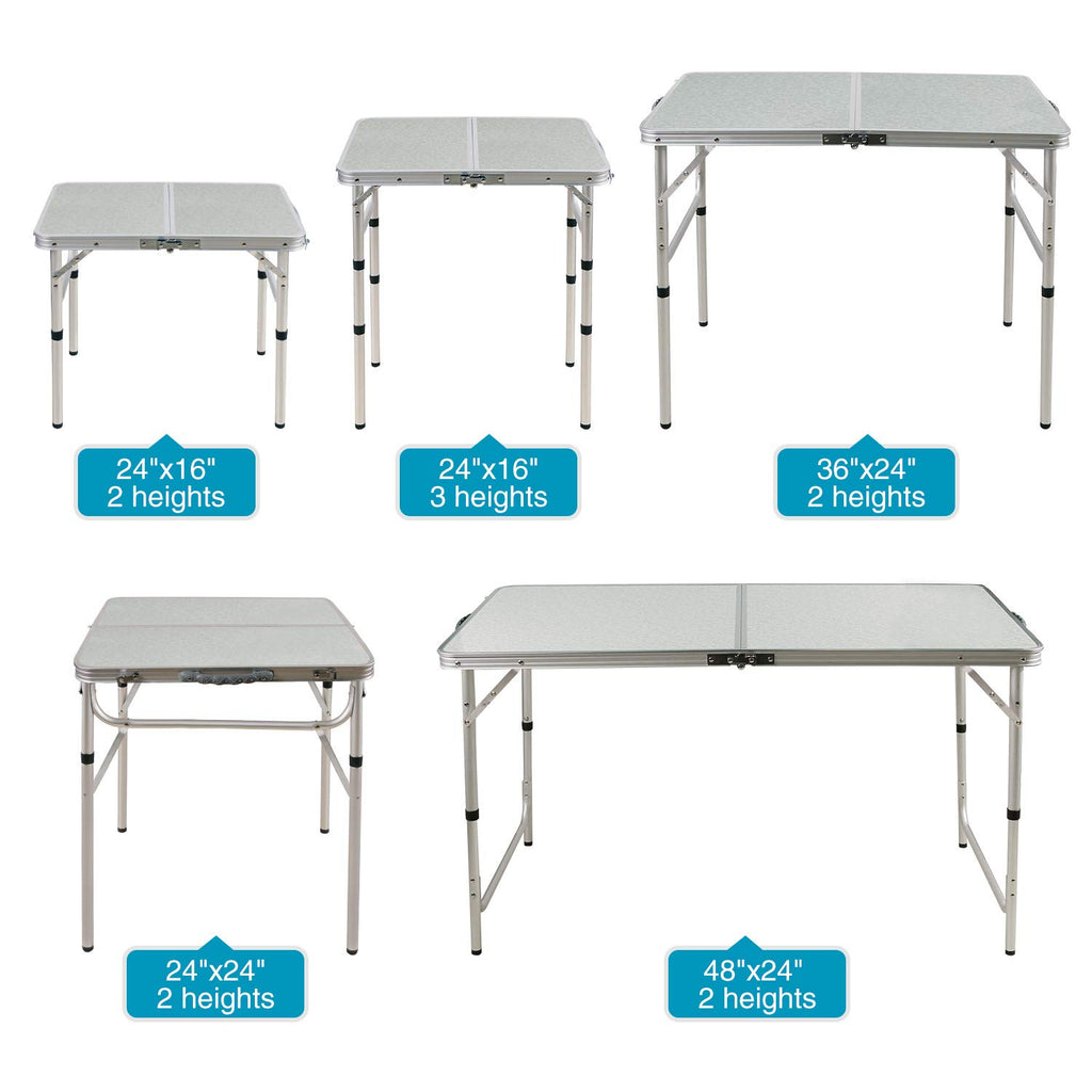 Lightweight Portable Aluminum Folding Camping Table with Adjustable Legs F343