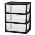 3 Drawer Storage Tower with Clear Bins F72946