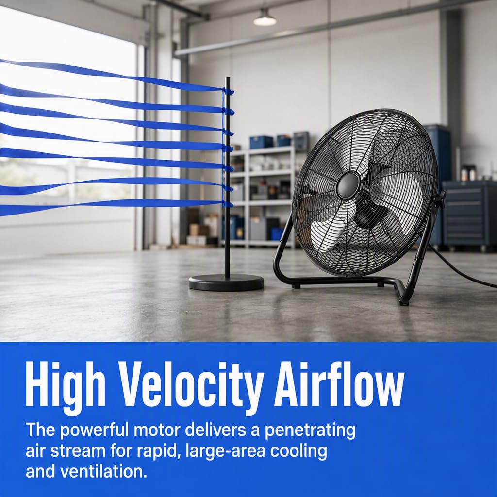 20" 3-Speed Metal Floor Fan 4-Pack G77651