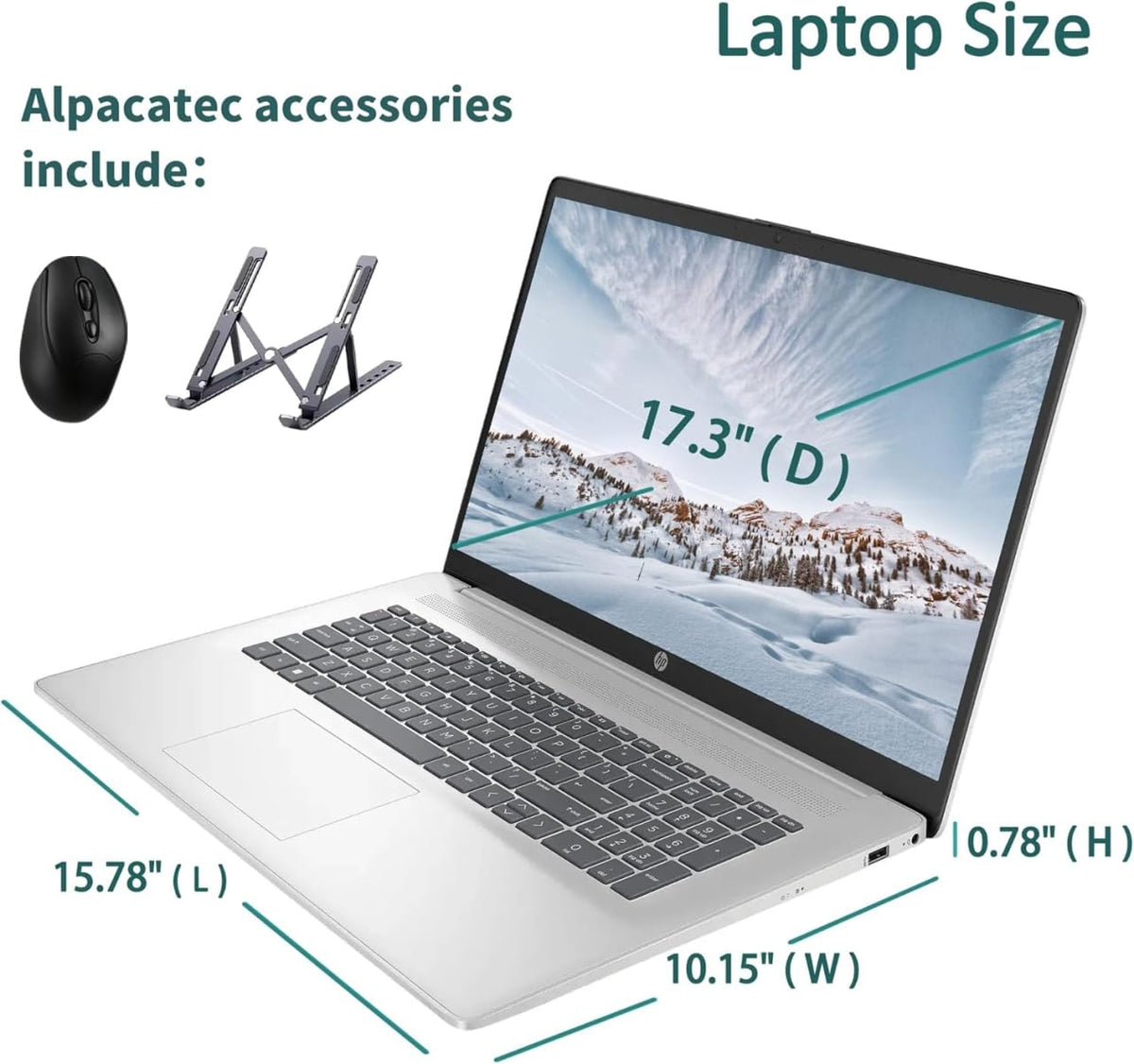 17.3" Full HD Laptop AMD Ryzen 5 32GB RAM 1TB SSD Natural Silver K651900