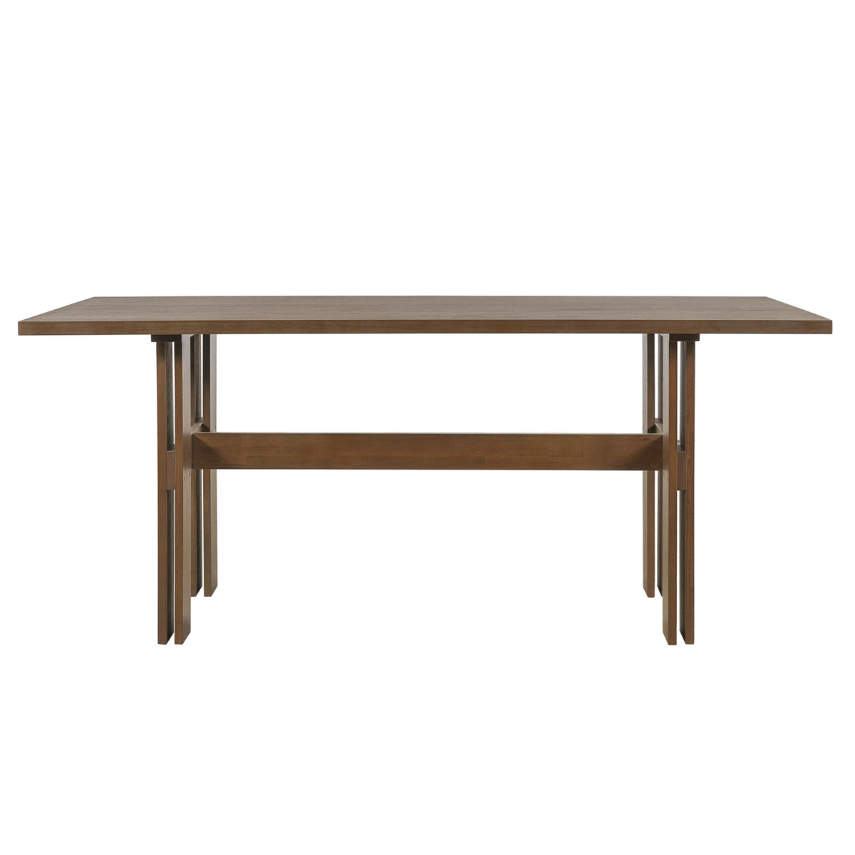 7-Piece Rubber Wood Dining Table Set with Chairs B802927