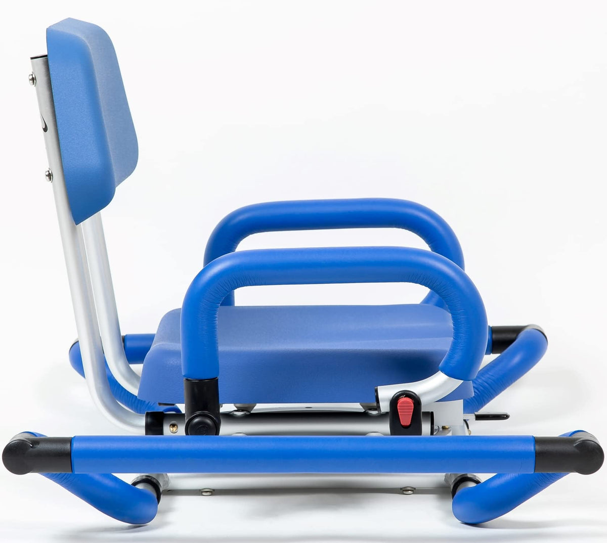 Blue Tub-Mounted Shower Chair with Padded Seat Back and Arms C62210