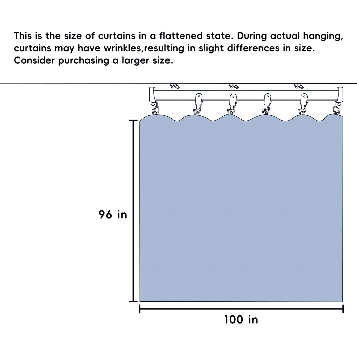 Blackout Room Divider Curtains with Ceiling Tracks Set S71753