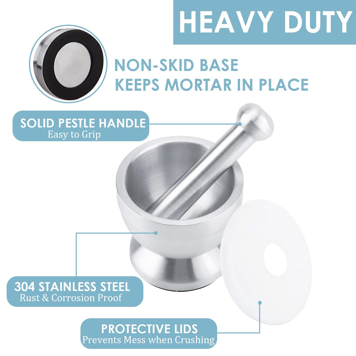 Stainless Steel Mortar and Pestle Set J90037