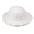 White UPF 30+ Wide Brim Packable Sun Hat F432