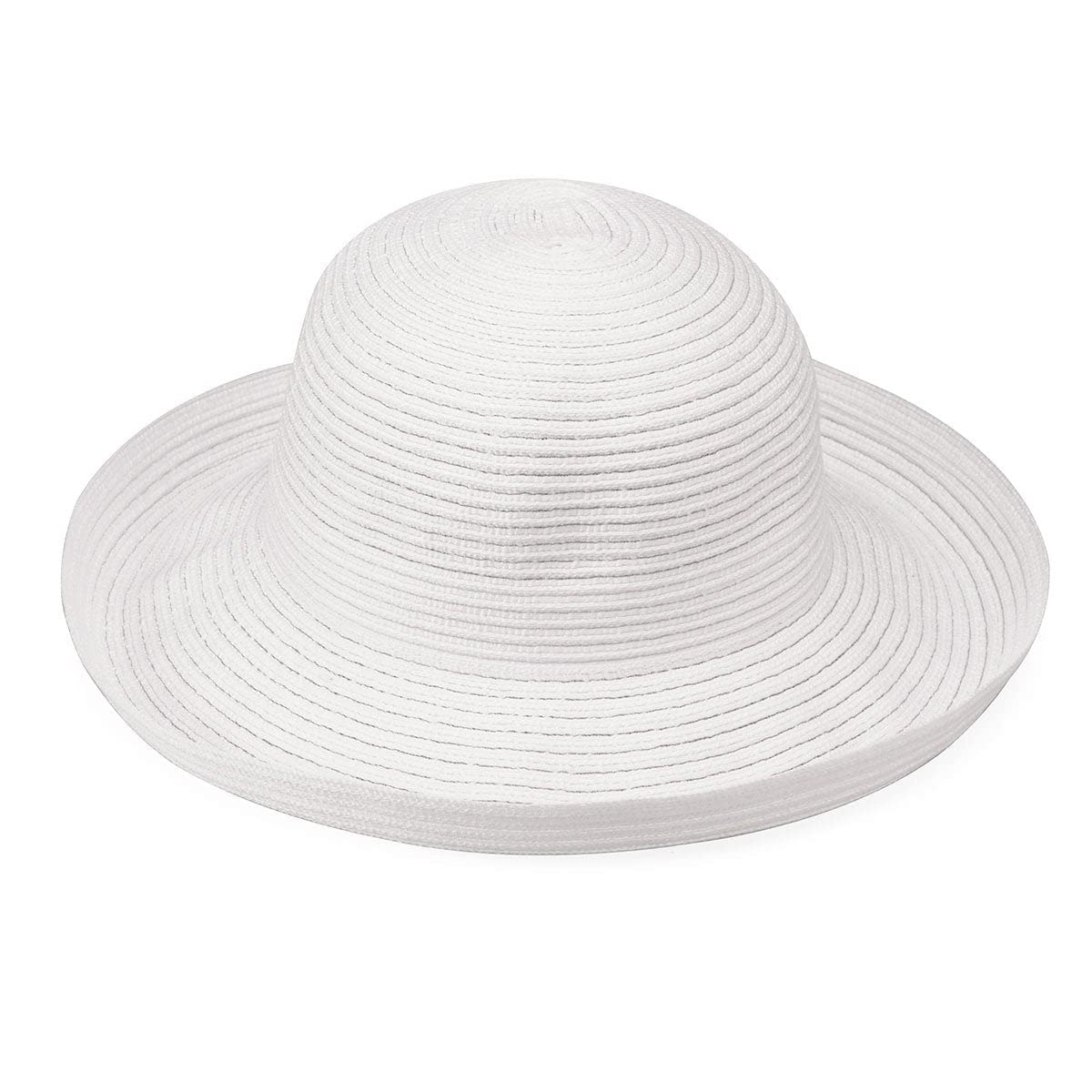 White UPF 30+ Wide Brim Packable Sun Hat F432