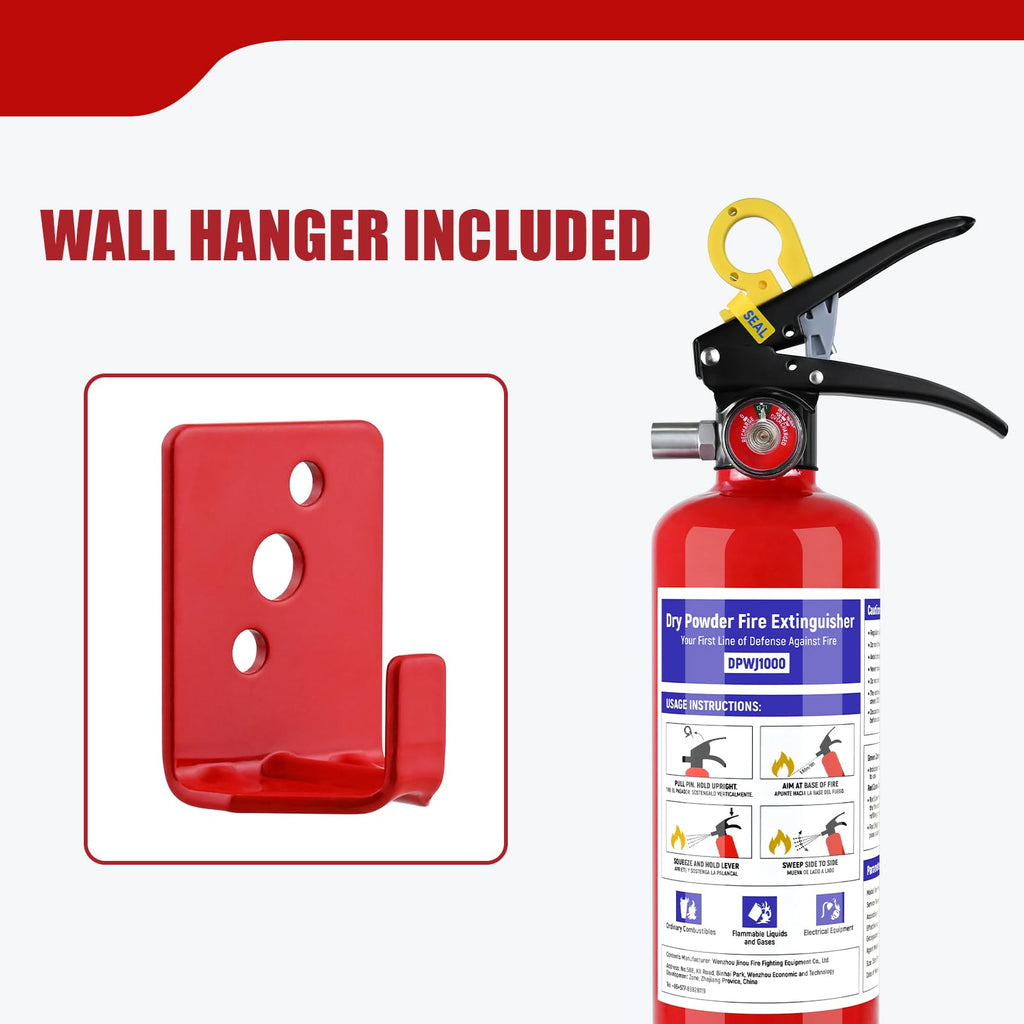 1 Pack 2.5 lb ABC Dry Chemical Fire Extinguisher with Bracket B469