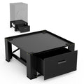 Black Washer and Dryer Pedestal with Drawer H601324