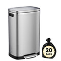 13.2 Gallon Stainless Steel Step Trash Can with Lid X1661