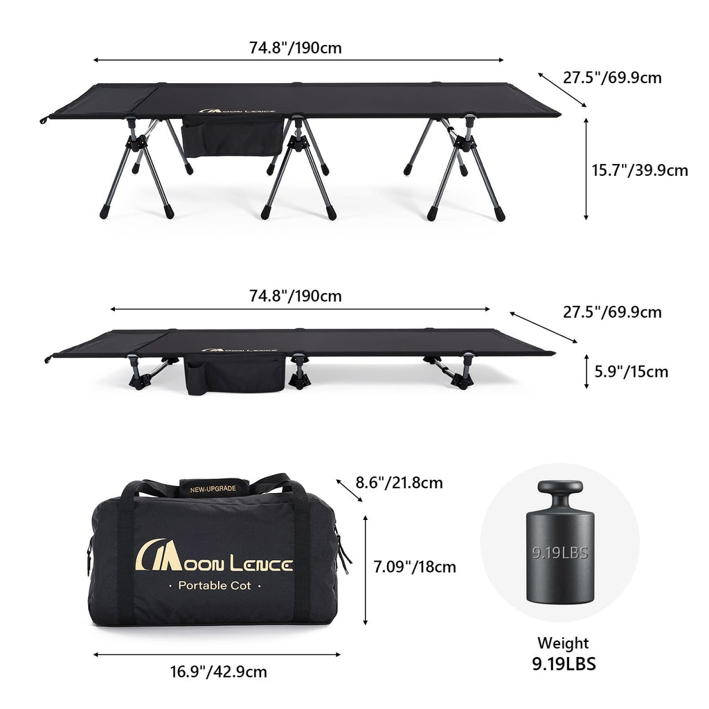 Height Adjustable Folding Camping Cot Q86444