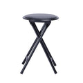 18-Inch Folding Stool with Padded Seat, Black (1 Pack) J28366
