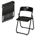 10 PCS Black Plastic Folding Chair W532074