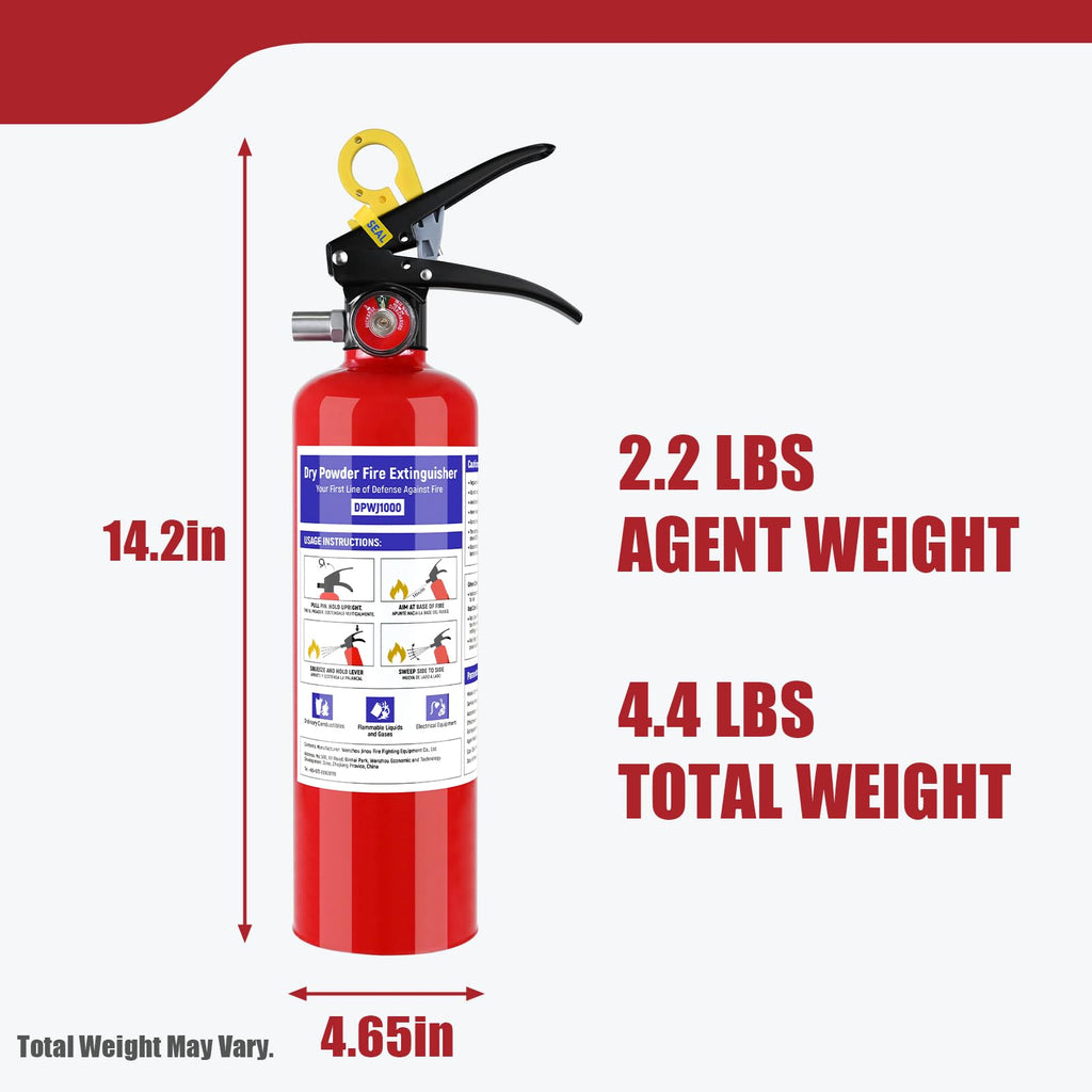 1 Pack 2.5 lb ABC Dry Chemical Fire Extinguisher with Bracket B469