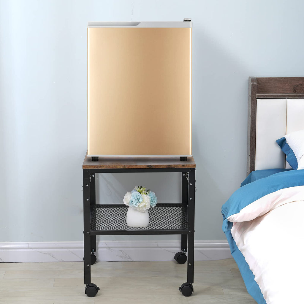 Rustic 2-Tier End Table with Adjustable Height Shelf H55971