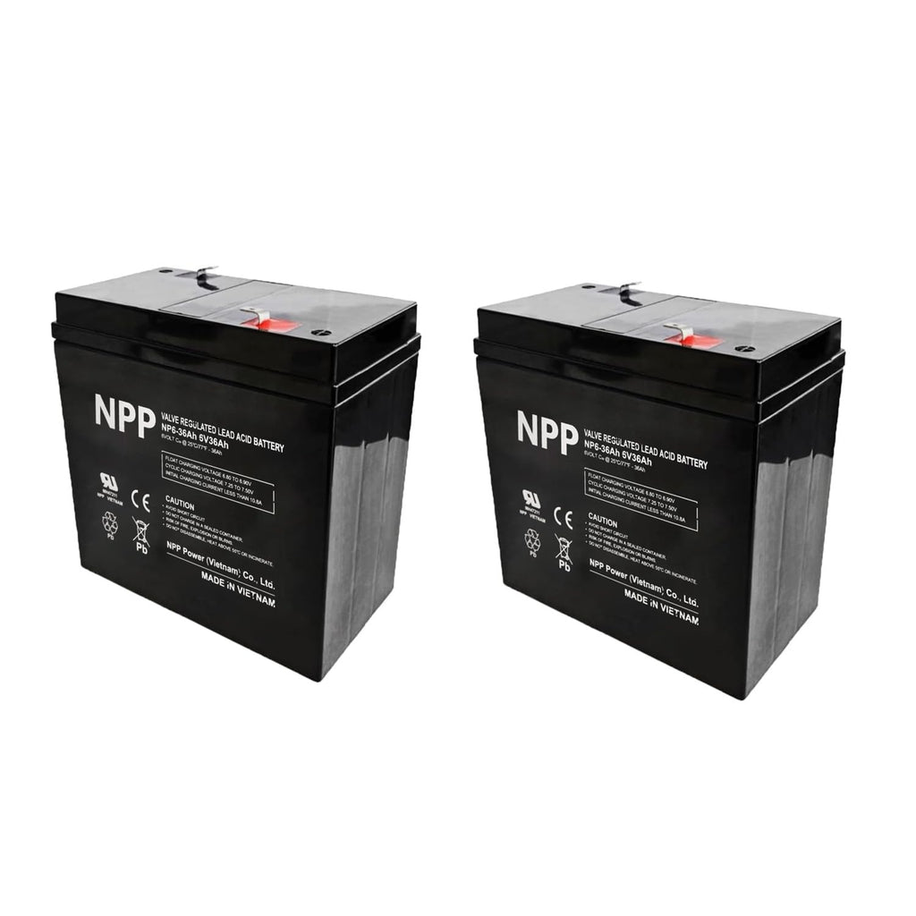 6V 36Ah Rechargeable Sealed Lead Acid Battery 4 Pcs O774560