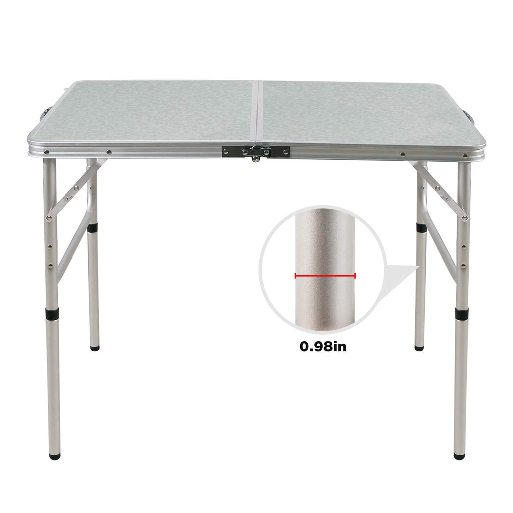 Lightweight Portable Aluminum Folding Camping Table with Adjustable Legs F343