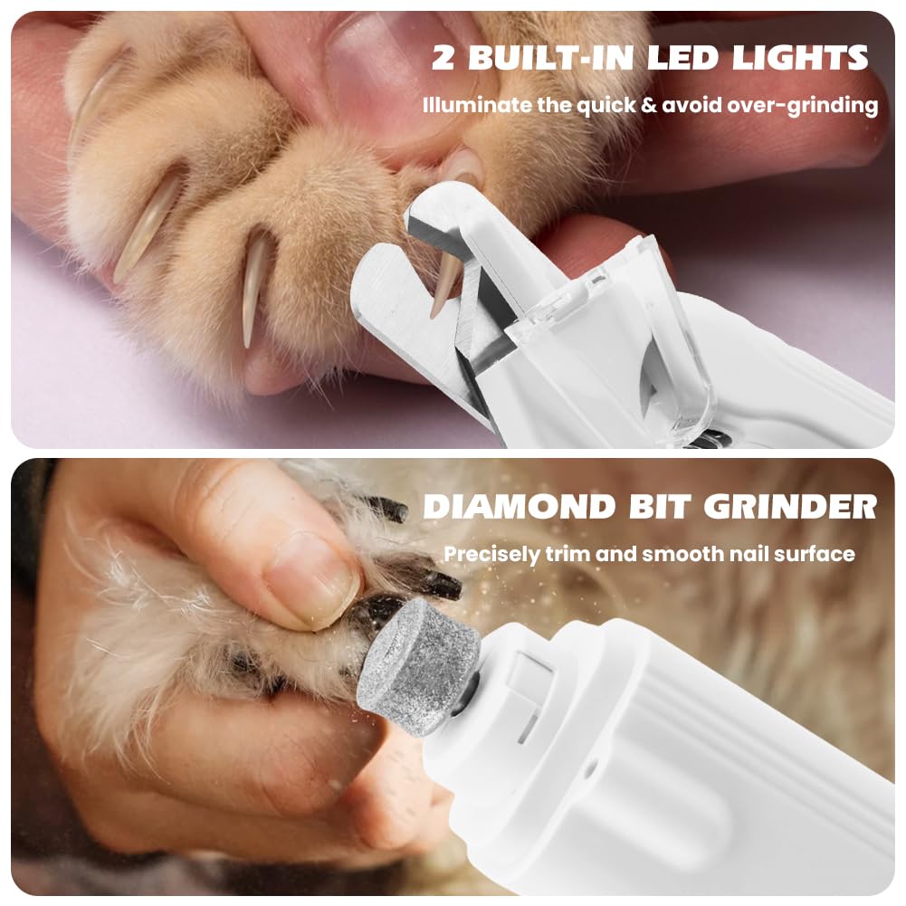 2 in 1 Cat Dog Nail Clippers & Grinder with LED Light X5976