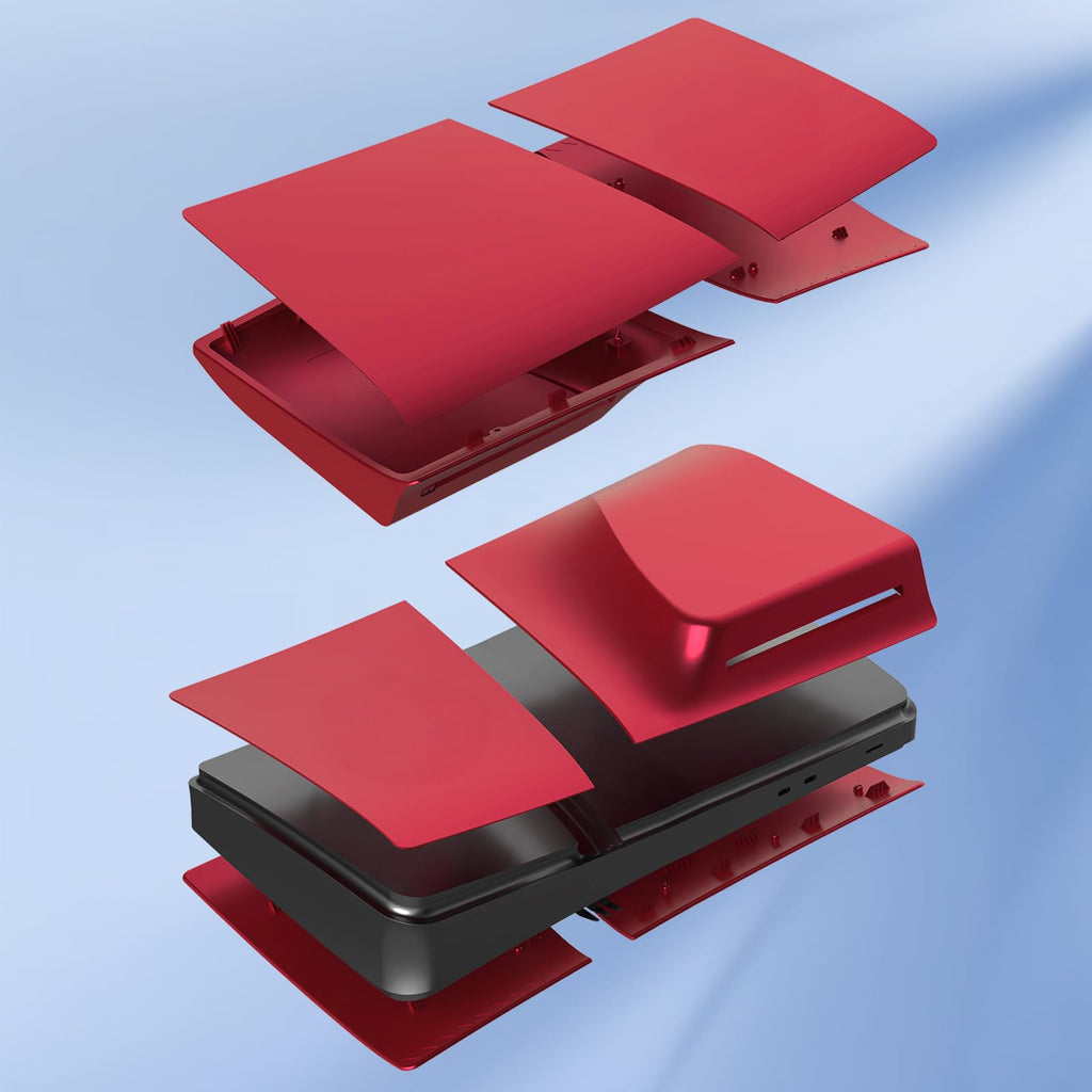 Red Matte ABS PS5 Pro Disc Edition Cover Plates E83935