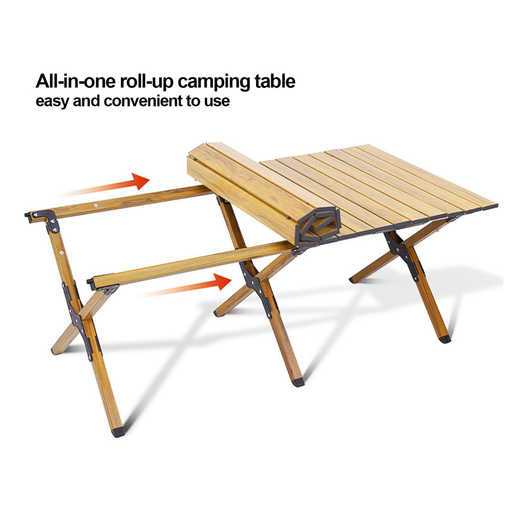 Folding Aluminum Camping Table with Carry Bag F66517