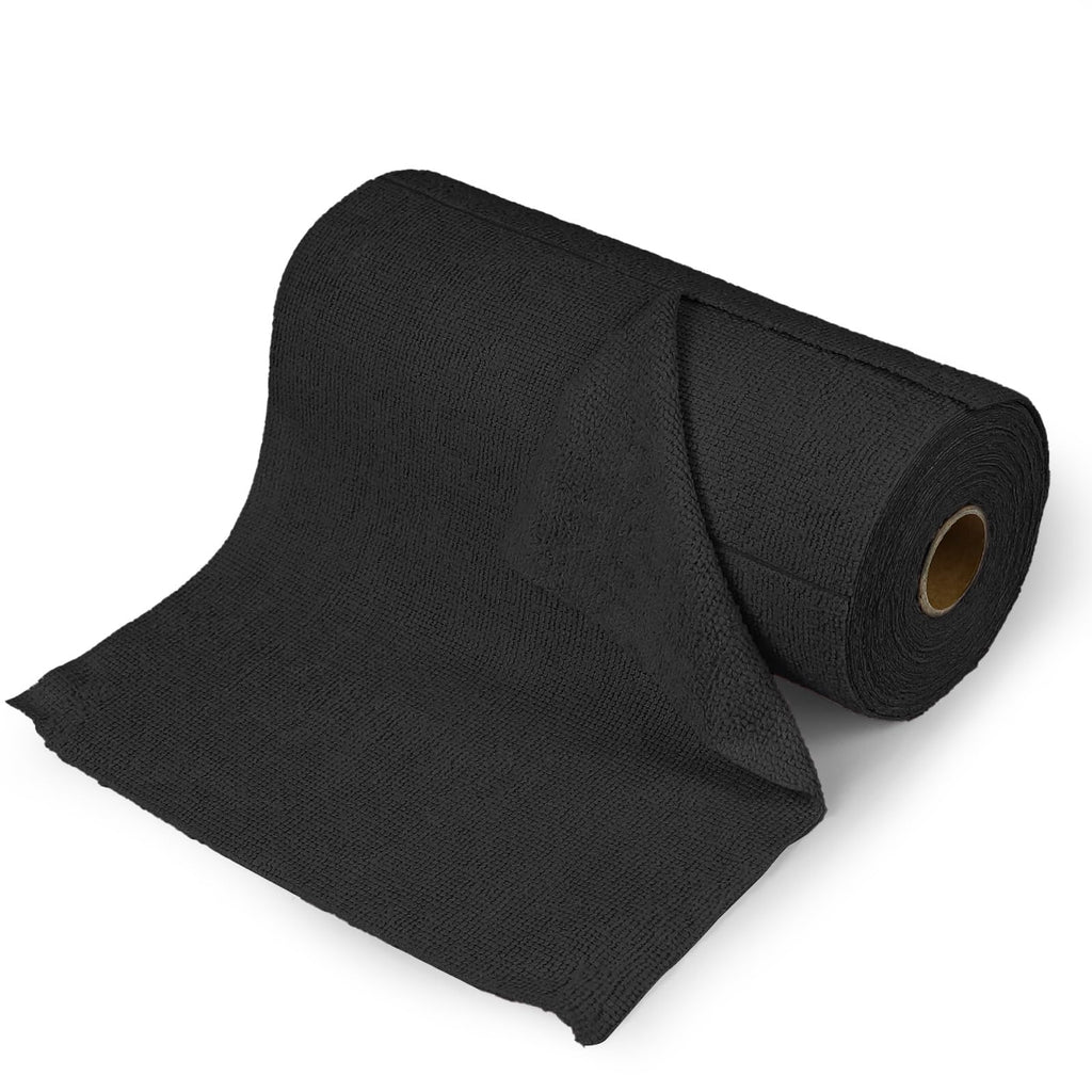 50PCS Microfiber Cleaning Cloth Roll, 10"×10" Black I198213