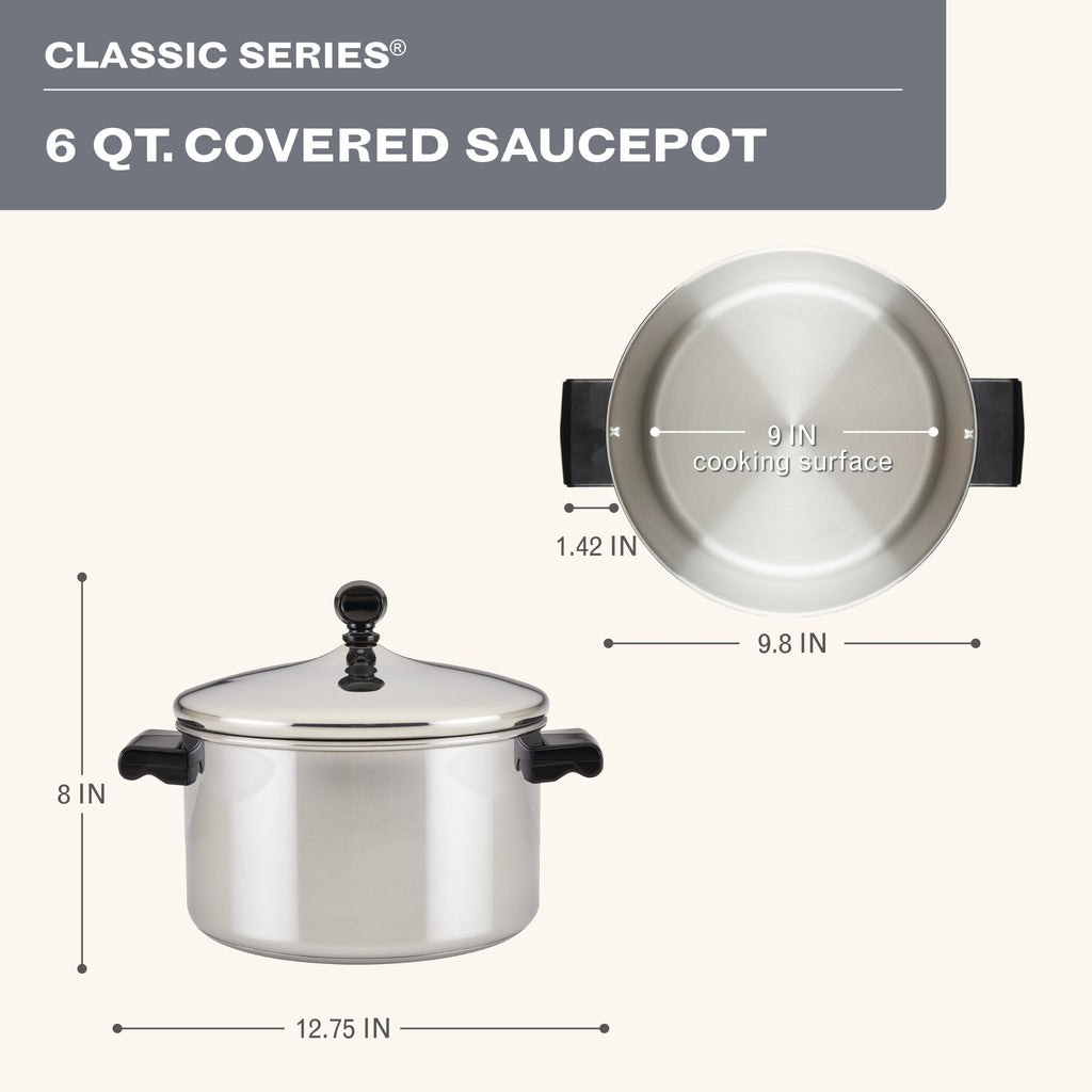 Stainless Steel 6-Quart Stockpot with Lid O431