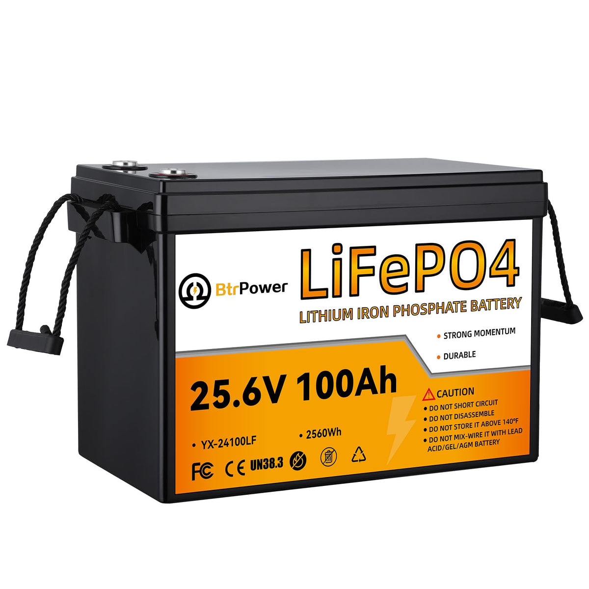 24V 100Ah LiFePO4 Deep Cycle Lithium Battery A114