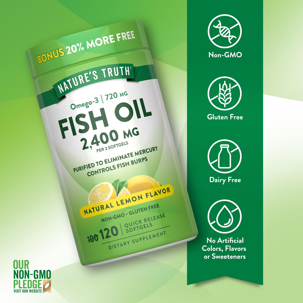 Fish Oil 2400mg 120 Softgels I627