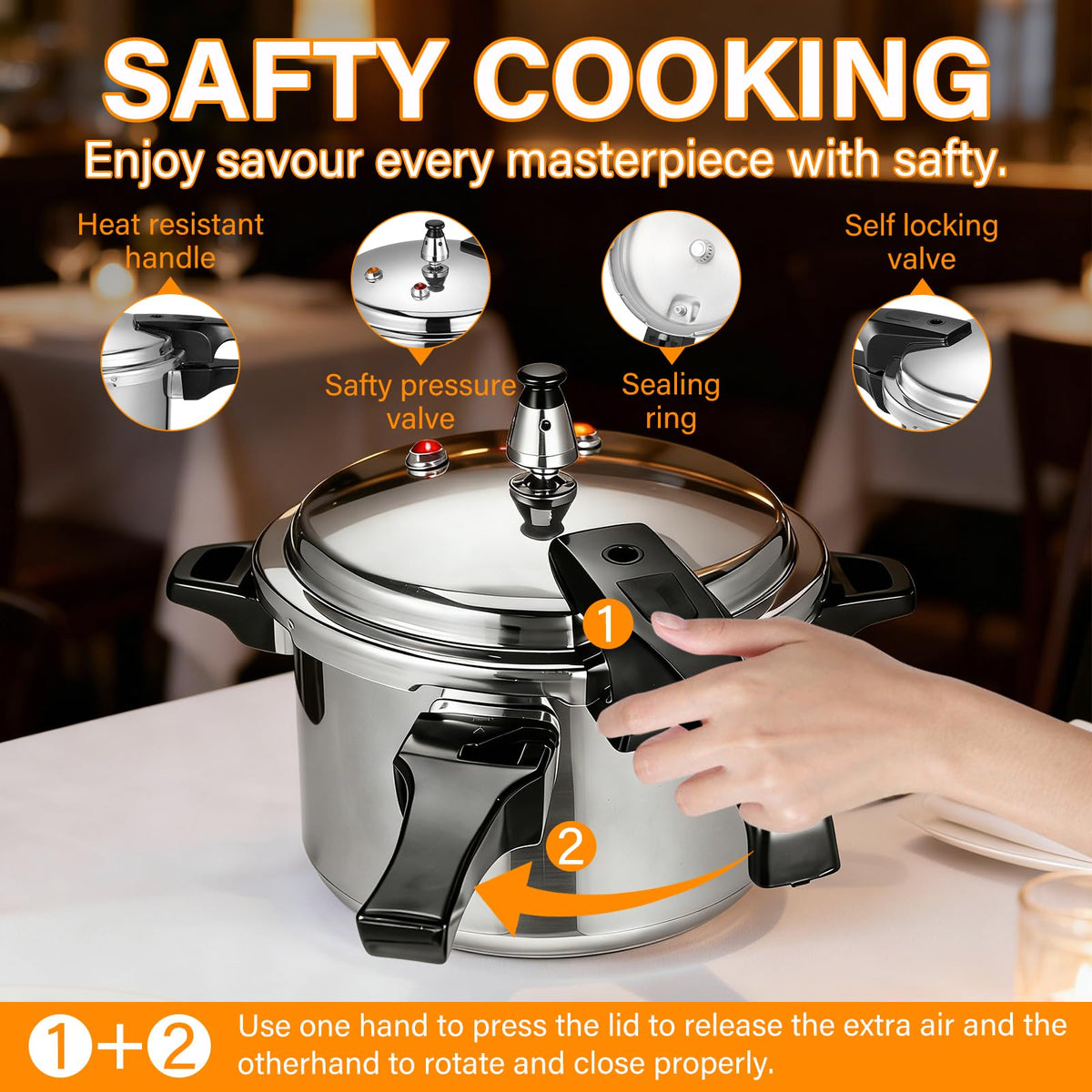 4.2 Quart Aluminum Stovetop Pressure Cooker M1098