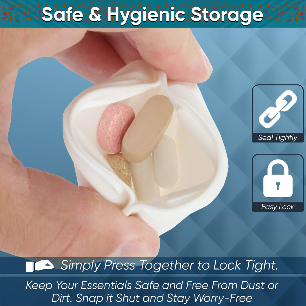 Small Pill Pouch with Easy Open & Secure Closure B645