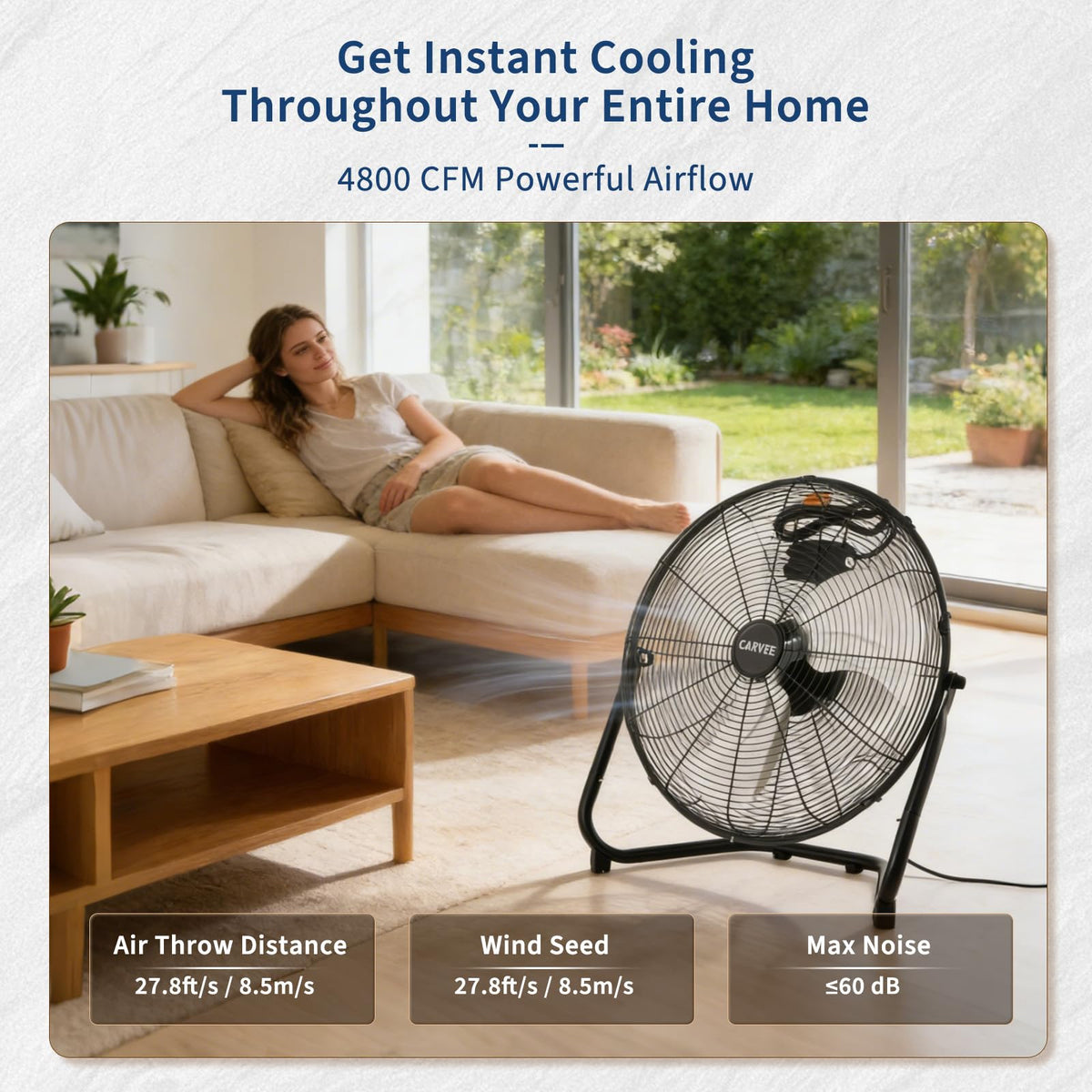 20 Inch 3 Speed High Velocity Floor Fan X223