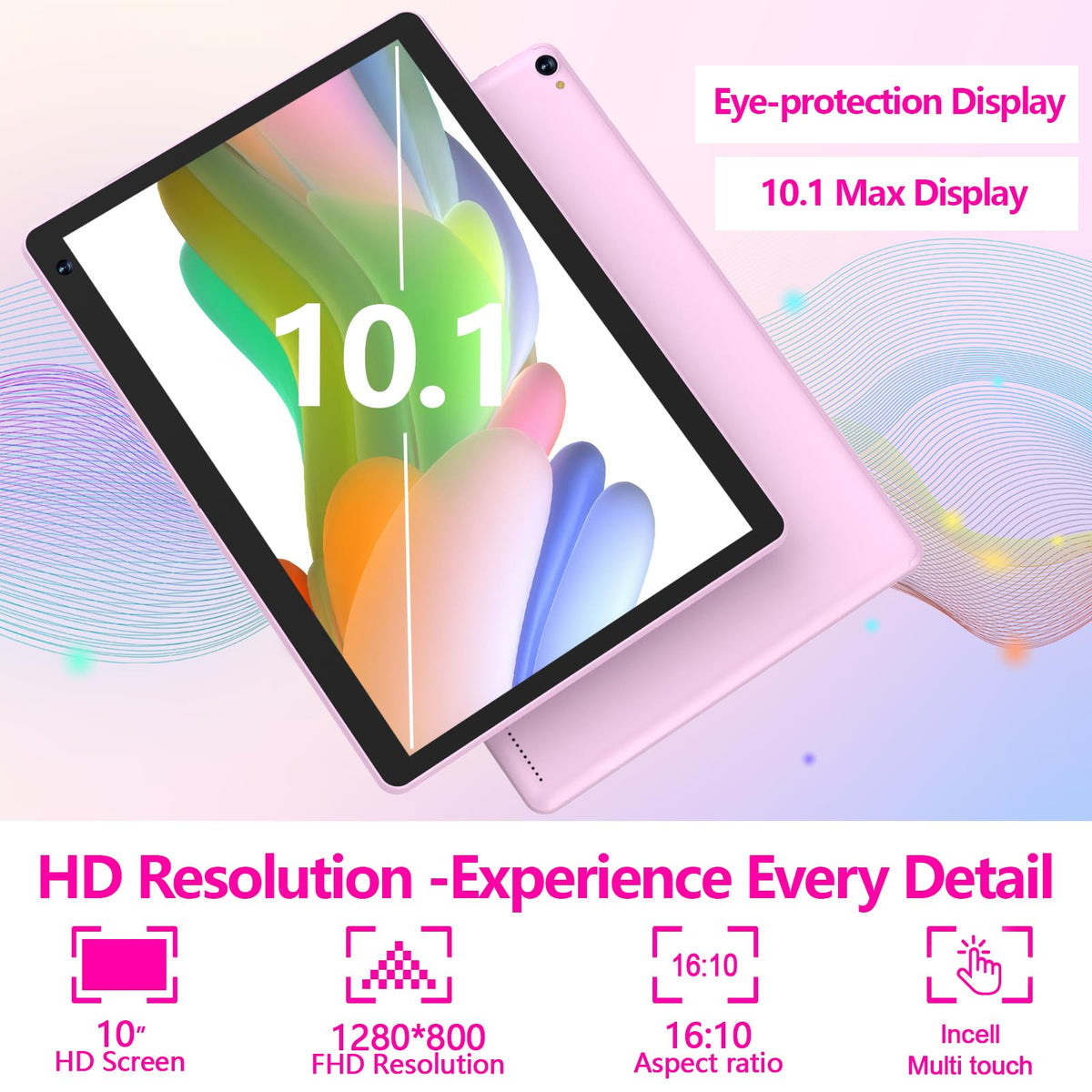 10 inch Android 15 Tablet 8GB RAM 32GB ROM Tablet PC with Keyboard Case Mouse Stylus J2125