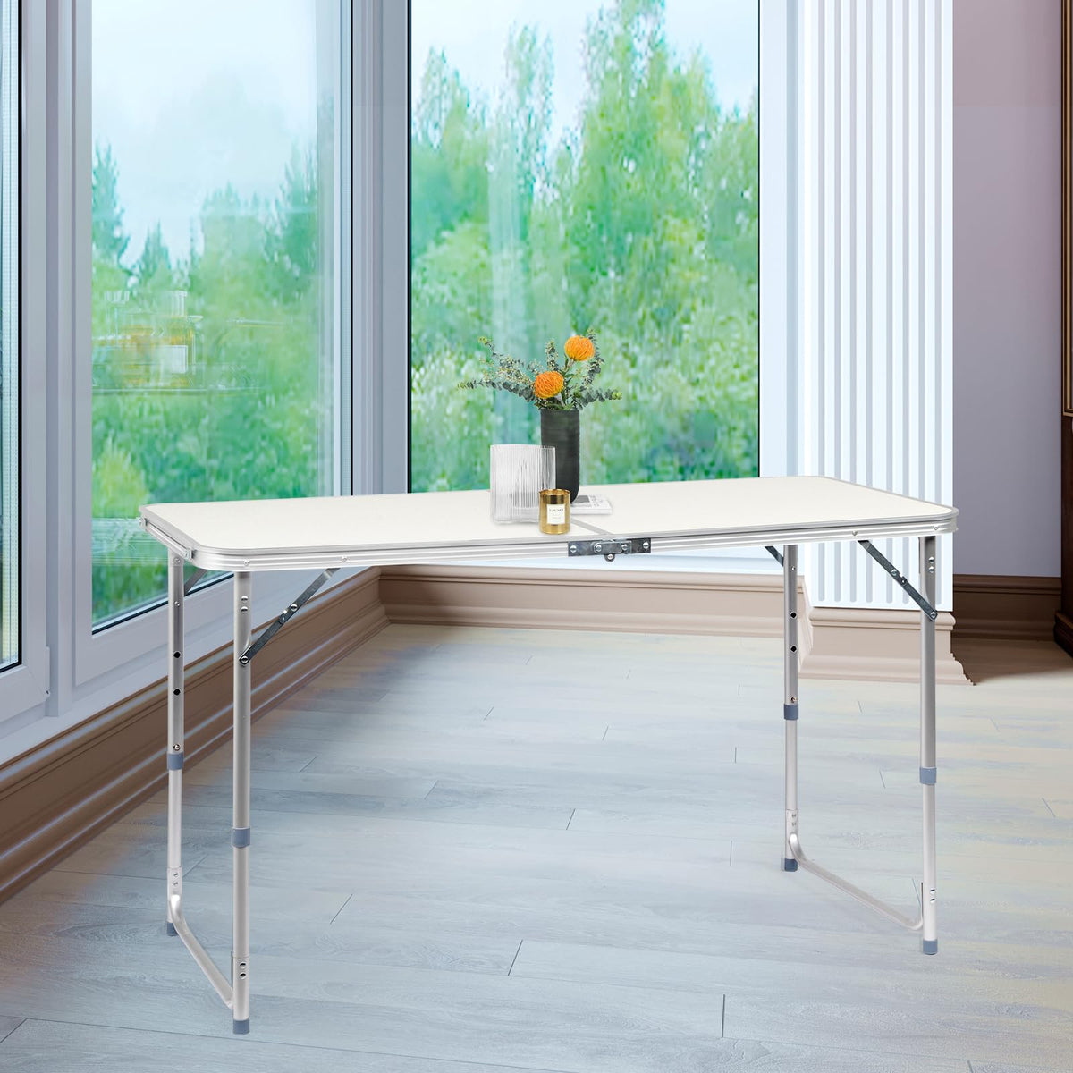 Folding Portable Camping Table White K654256