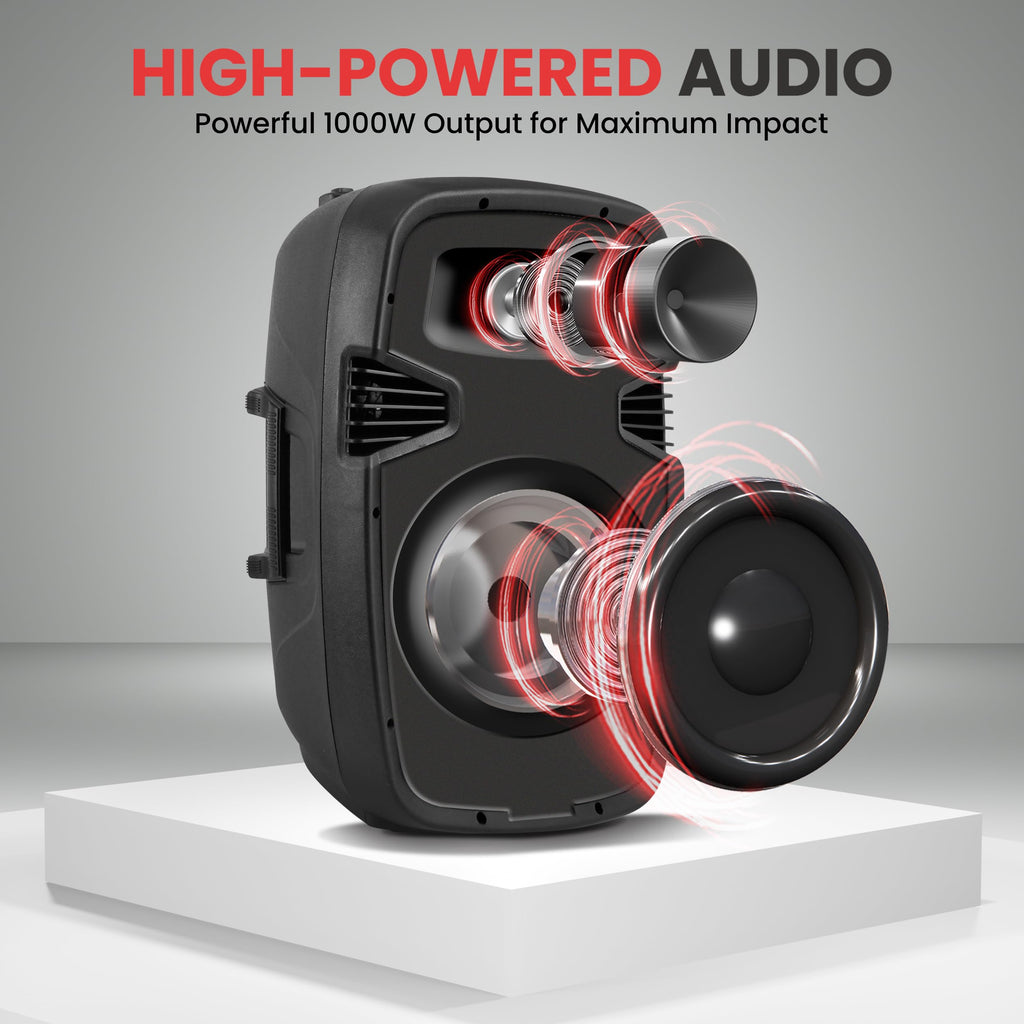 1000W Wireless Portable PA Speaker System E3836
