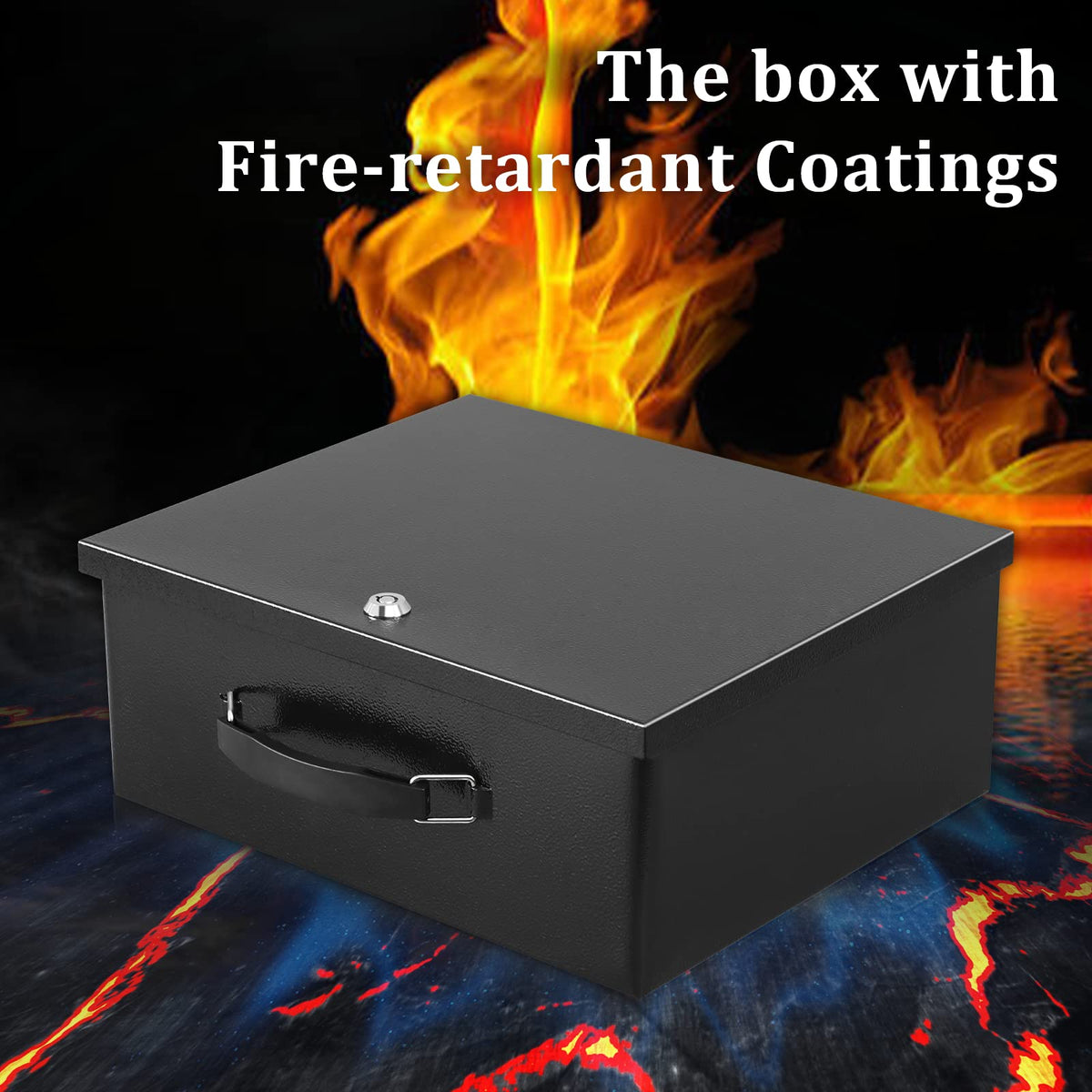 Fire Resistant Document Lock Box with Key D611402