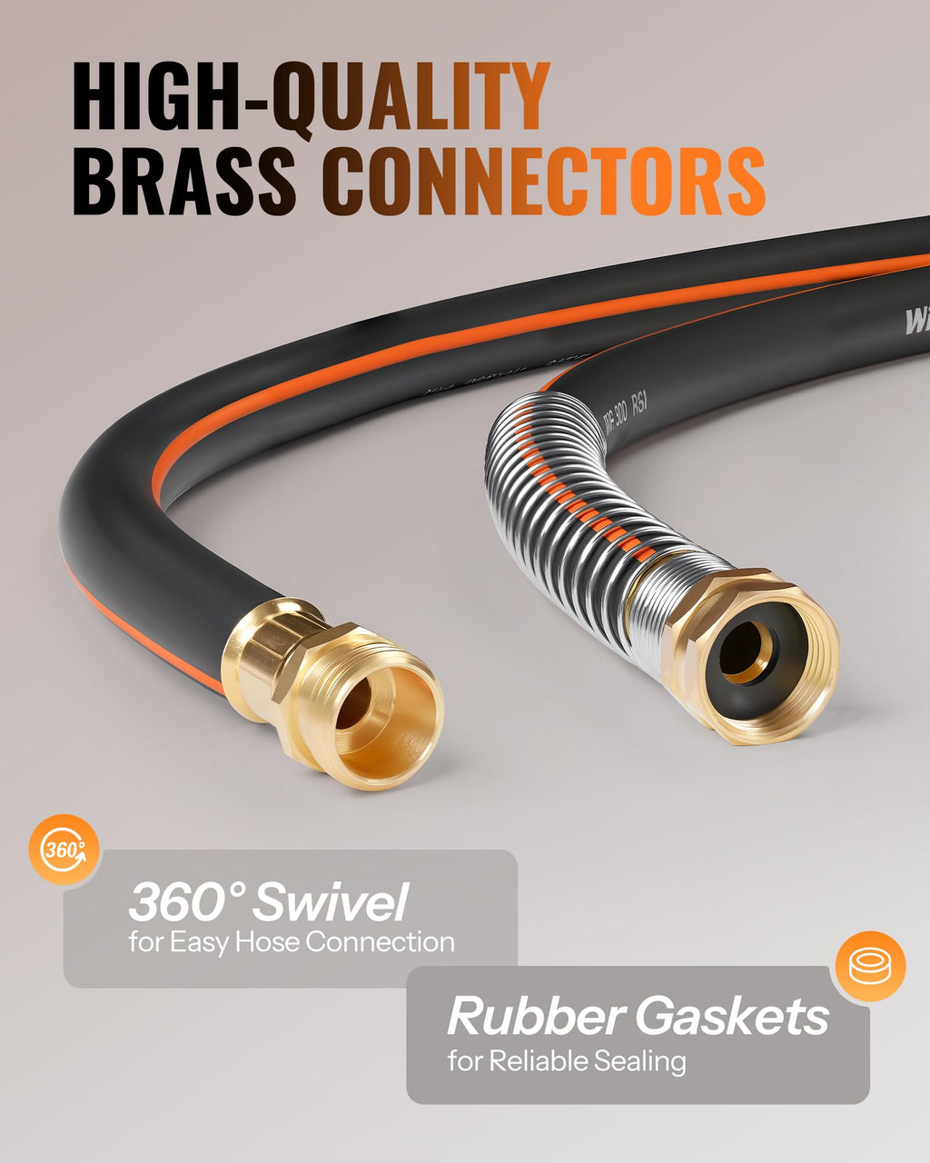 Heavy Duty Rubber Garden Hose 50FT x 3/4" G6170